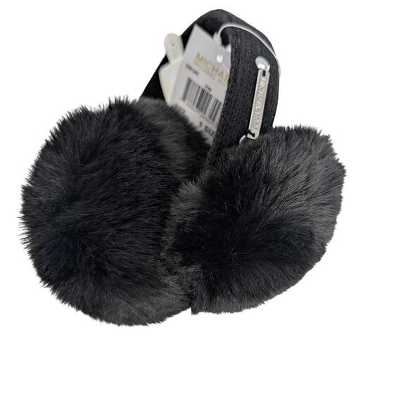Michael Kors Black Faux Fur Earmuffs - Picture 8 of 9